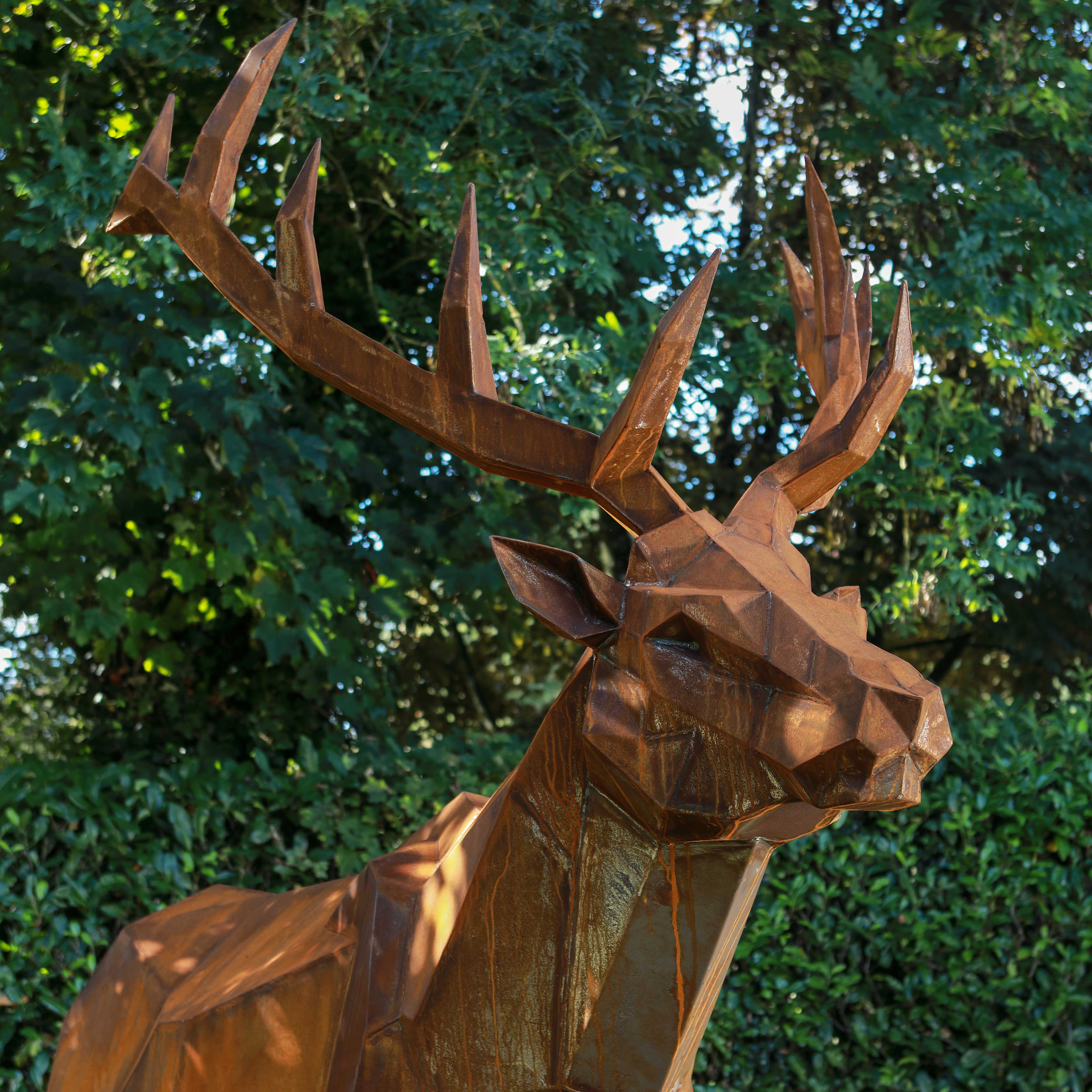 Buck - Geometric Corten Steel Sculpture