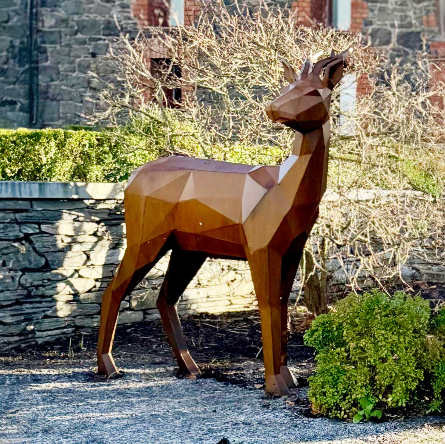 Doe - Geometric Corten Steel Sculpture