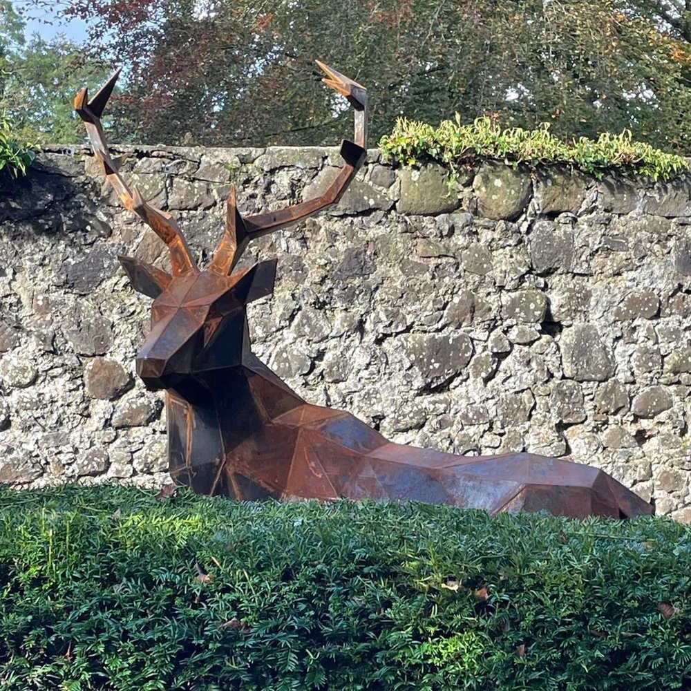 Buck - Geometric Corten Steel Sculpture