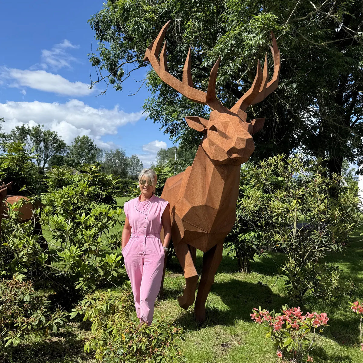 Buck - Geometric Corten Steel Sculpture