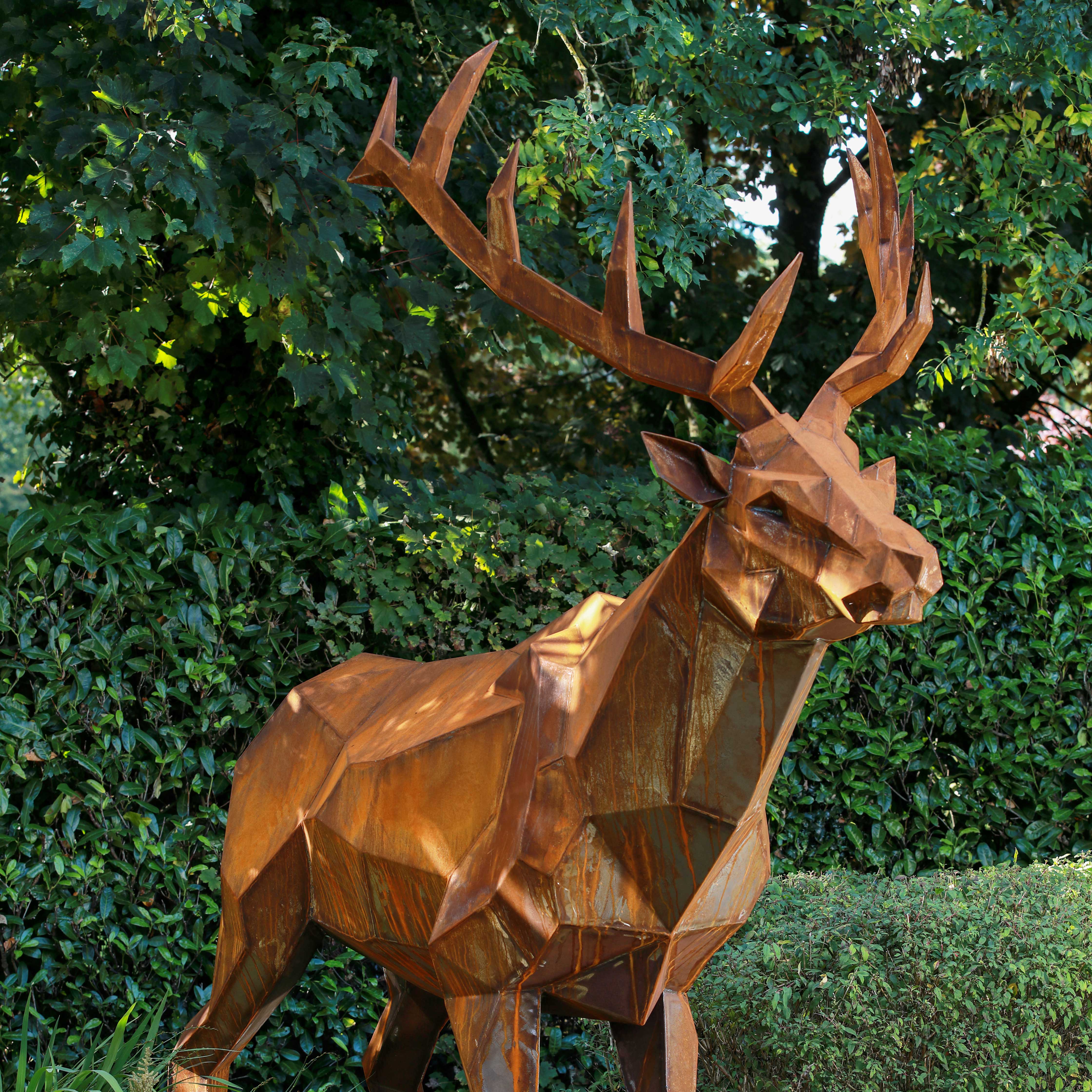 Buck - Geometric Corten Steel Sculpture