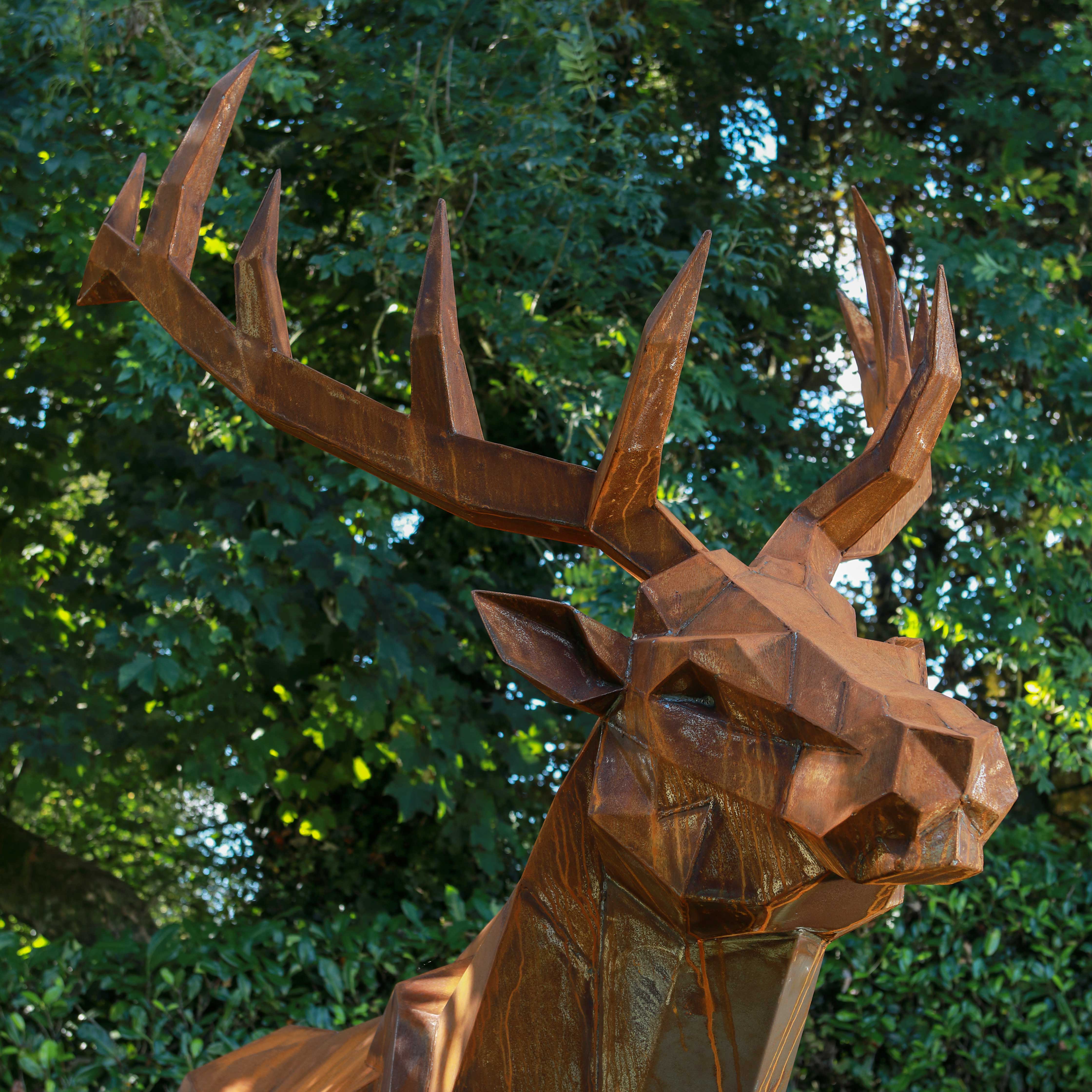 Buck - Geometric Corten Steel Sculpture