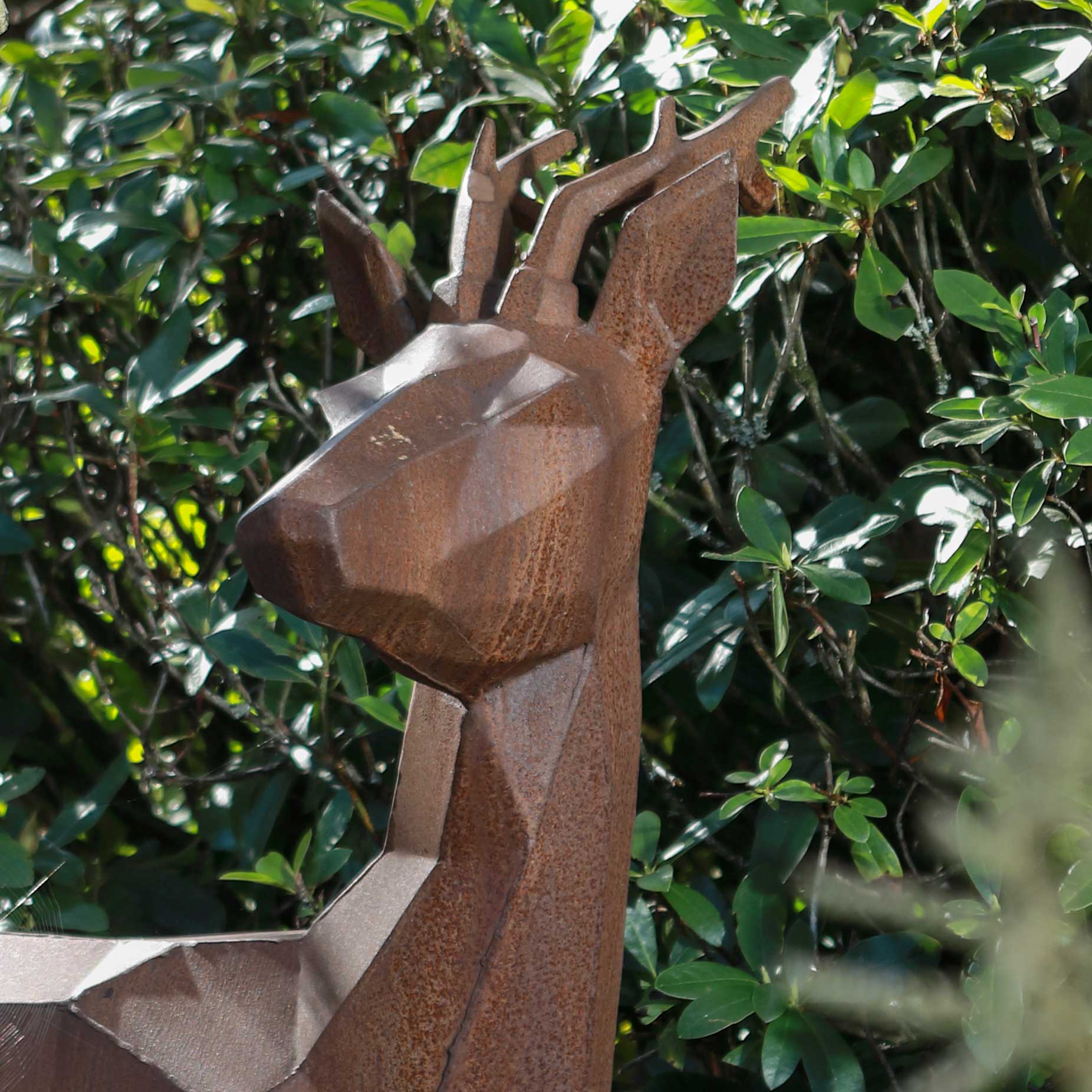 Doe - Geometric Corten Steel Sculpture